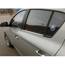 Hyundai I-20 2008-2012 Model Arası Krom Cam Çıtası 4 Parça Paslanmaz Çelik