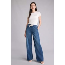 Defacto Wıde Leg Yüksek Bel Geniş Paça Uzun Yumuşak Jean Pantolon H3520ax26smnm28 Mavi-nm28