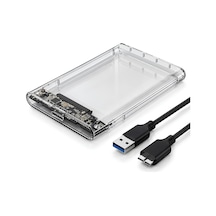 2.5 İnç Hdd/ssd Şeffaf Disk Kutusu, Usb 3.0, Uasp Destekli Ed-15