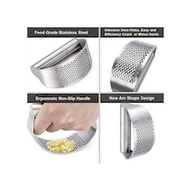 Zyzqstore Paslanmaz Çelik Manuel Sarımsak Kırma Makinesi, Sarımsak Presi, Gül Kırmızı, Ev Yemekleri İçin Gül Kırmızısı