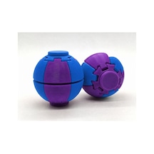 Alvera Press Küresi 3d Baskı Dönüşen Mekanik Fidget Stres Oyuncağı-mor-mavi 23749057