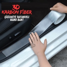 Araç İçi 3d Şeffaf Karbon Kapı Eşik Bandı Arka Tampon Eşiği Koruma Folyosu Yapışkanlı İthal 5 M