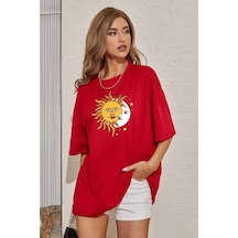 Uyguntarz Unisex Larks' Tongues In Aspic Baskılı T-shirt Kırmızı