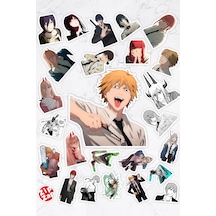 Chainsaw Man Anime Sticker Paketi 25 Adet Çok Renkli