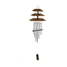 Bambu Metal Çanlı Rüzgar Çanı Repot-4 Dekoratif Biblo 17x50 Cm