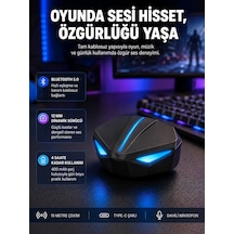 Tam Kablosuz Kulaklığı 5.0 Bluetooth Led Kontrollü Yeni Nesil Çok Renkli