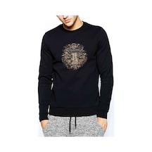Nightwish Natvr Baskılı Siyah Erkek Örme Sweatshirt
