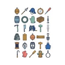 30 Adet Vintage İskandinav Balıkçı Sticker Seti - Laptop, Defter, Matara Çok Renkli