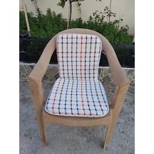 2 Adet Buldan Arkalıklı Sandalye Minderi, Midi Boy-karışık Renkli Çok Renkli