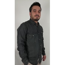 Tousus Slim Fit Kot Erkek Gömlek Slm-2004-tss Gri
