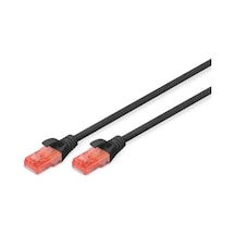 Cat 6 U-utp Bağlantı Kablosu, Bakır, Lszh Awg 26/7, Uzunluk 5 Metre Siyah