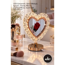 2 Adet Sihirli Ayna Led Çerçeveli, Şarjlı Makyaj Aynası, Vanity Mirror, Lighted Mirror Alk1308 Sarı