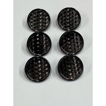 Metal Düğme/trençkot Ceket Boyu/ 6 Lı Set/2,3 Cm/jx16/siyah