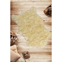 Peluş Ekru 60X90 Cm Banyo Halısı, Paspas