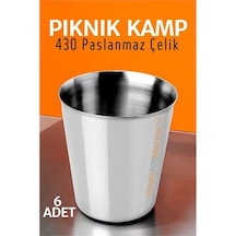 Zenvac Paslanmaz Çelik Bardak Seti Kamp Piknik Bardağı 6 Adet 721504 Zenvac29 Renkli