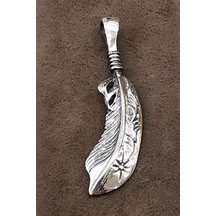Omar Silver Unisex Tüy Modeli Kolye Ucu Oksitli Gümüş Oksitli Kol (513867918)