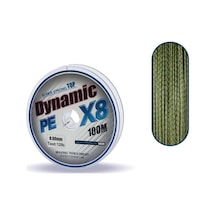 Captain Dynamic Soft Pe 8 Örgü İp Misina 100mt Yeşil Standart - 0.22 Mm