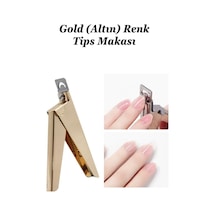 Çelik Tips Makası - Protez Tırnak Tips Kesme Makası - Takma Tırnak Makası Altın
