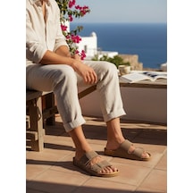 Konfores 2245-look Life Unisex Çift Tokalı Ultra Hafif Havuz,plaj Ve Günlük Kullanıma Uygun Terlik Kum