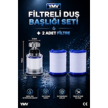Ymv Filtreli Musluk Başlığı 360 Derece Hareketli Döner Musluk Aparatı 2 Adet Yedek Filtreli