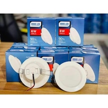 Vovo 6 Watt 6W Led Spot Lamba Beyaz Kasa Beyaz Işık Tak Çalıştır(548381286)