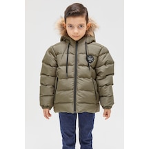 Benitto Kids Benittokids Erkek Çocuk Natürel Kürklü Mont 51289-haki Haki