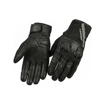 Motoanl Motosiklet Eldiveni Deri Full Koruma %100 Leder Motorcu Eldiven Siyah