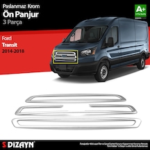 S-Dizayn Ford Transit Krom Ön Panjur 3 Parça 2014-2018