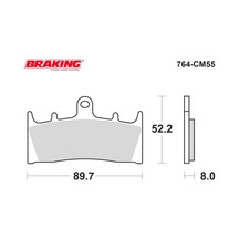 Kawasakı Zx-7r Nınja 750 2002 Brakıng 764cm55 Sinterli Ön Fren Balatası