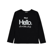 Civil Girls Hello Baskılı 10-13 Yaş Sweatshirt Km - Siyah