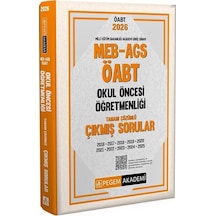 Pegem 2026 Öabt Meb-ags Okul Öncesi Öğretmenliği Çıkmış Sorular Çözümlü Pegem Akademi Yayınları