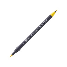 Zig Art&Graphic Twin Rb+F Çift Uçlu Çizim Kalemi 001 Yellow