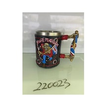 1 Adet İronmaiden Çelik Kupa Paslanmaz Çelik Tasarım, Konser Temalı Fan Kupa, Steel Mug, Rock Band Kupa