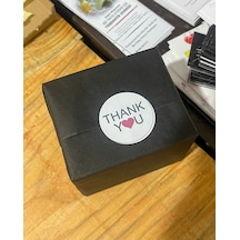 Thank You Yuvarlak Sticker Etiket 4x4 Cm 96 Adet