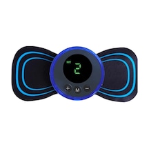 8 Modlu Mini Şarjlı Kelebek Lcd Ekran Ems Boyun Omuz Kol Sırt Elektrikli Masaj Bantı Stimülatörü Lisinya