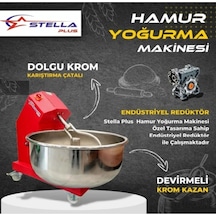 Plus Sp-35d 0.55 Kw 35 Kg Un 50 Kg Hamur Kapasiteli Devirmeli Hamur Yoğurma Makinesi 2025