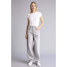 Defacto Baggy Fıt Yüksek Bel Jean Kar Yıkamalı Pantolon G4932ax26smnm55 Gri-nm55