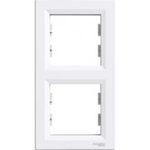 Schneider Eph5810221 Asfora Beyaz İkili Dikey Çerçeve