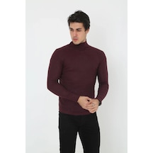 Erkek Tam Boğazlı Fitilli Likrali Koşkorse Badi - Bordo Bordo