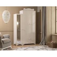 Patiko Sahra 059 3 Kapaklı Beyaz Dolap