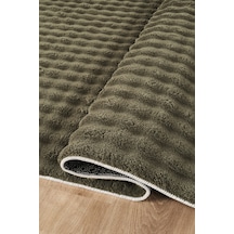 Villadia Home Textile Bubble Yeşil Puffy Post Peluş Yumuşak Halı Yolluk Kaymaz Taban Robot Süpürge Uyumlu Yıkanabilir Pofuduk Oturma Salon Çocuk Odası Vd5010yeşil