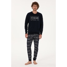 U.s. Polo Assn. Erkek Lacivert Pijama Takım 50318606-vr033 Lacivert