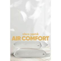 Rahat Uyku Yastığı - Air Comfort Cilt Dostu Anti Uv Ortopedik Visko Uyku Yastığı - Lüx Yumuşak Tuşe Beyaz
