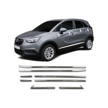 Opel Crossland X Krom Cam Alt Çıta 8 Parça P.çelik 2017 Sonrası