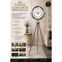 Krom Saray Zarafeti 150 X 45 Cm Metal Tripod Ayaklı Saat