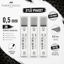 Faber-castell Super Fine Min 0.5 Mm 2b Versatil Kalem Ucu 3 Adet 0.5 Mm 75 Mm 24 Uç Kırılmaya Dayanıklı