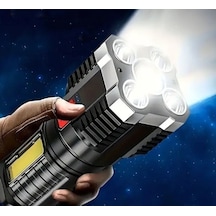 Usb Şarjlı 4 Modlu El Feneri Çok Renkli