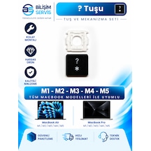 Apple Uyumlu Macbook Pro & Air M1-m2-m3-m4-m5 Yedek Rakam Ve Özel Sembol Tuş + Mekanizma / Soru İşareti Tuşu
