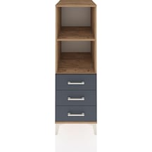 Kronos Dolap 2 Raflı 3 Çekmeceli 44x59x134 Çam-antrasit Atlas Çam