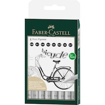 Faber-Castell Ecco Pigment Set 8'li 0.05 0.1 0.2 0.3 0.4 0.5 0.6 07 Uç Ergonomik Tutuş Su Geçirmez Mürekkep